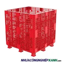 Pallet Box 1200x1200x125 đỏ (hộp pallet)