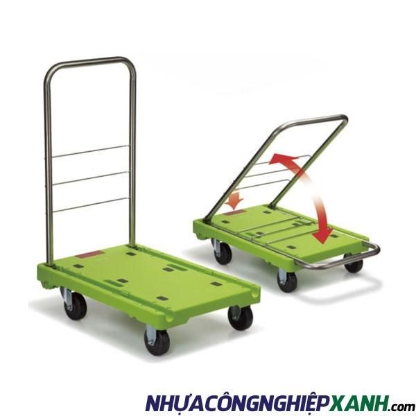 Xe đẩy hàng gấp siêu gọn sàn nhựa cao cấp