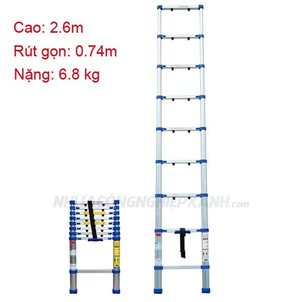 Thang nhôm rút đơn (thang rút đơn) Advindeq ADT208B